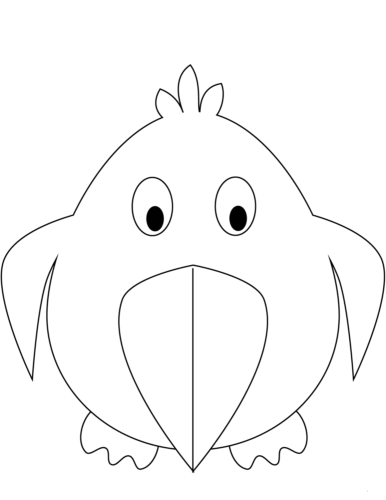 Cartoon Crow coloring page