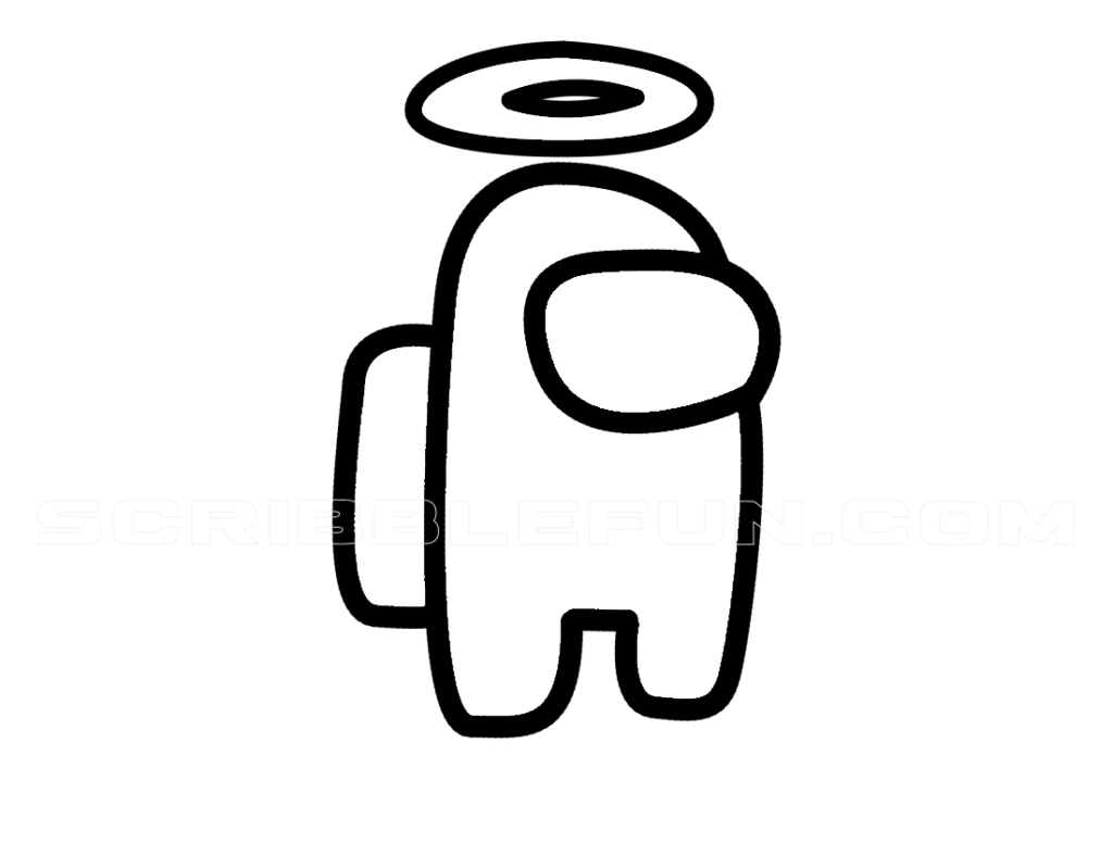 Among Us Angel Coloring Pages