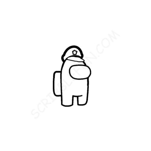 Among Us Policeman coloring sheet Among Us Policeman coloring sheet