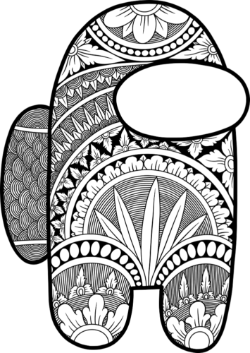 Among Us coloring pages fo adults