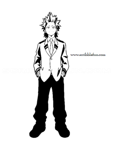 Eijiro Kirishima coloring page