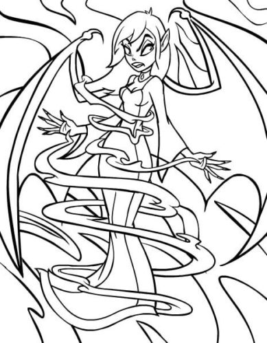 Female Vampire coloring page