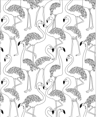 Flamingos coloring pages