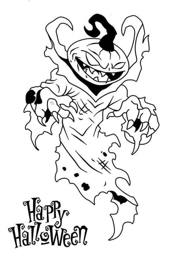 32 Free Scary Halloween Coloring Pages Printable