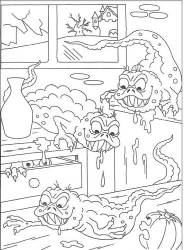 Scary Halloween coloring pages printable