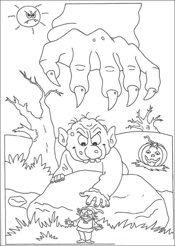 Scary Halloween coloring sheets