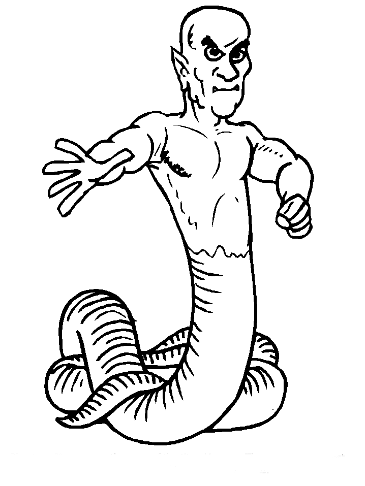 Snake Man coloring page