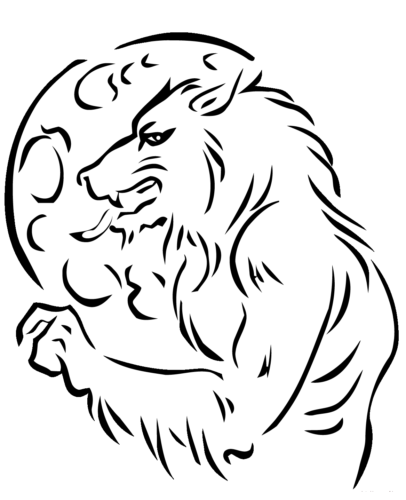 Werewolf coloring page