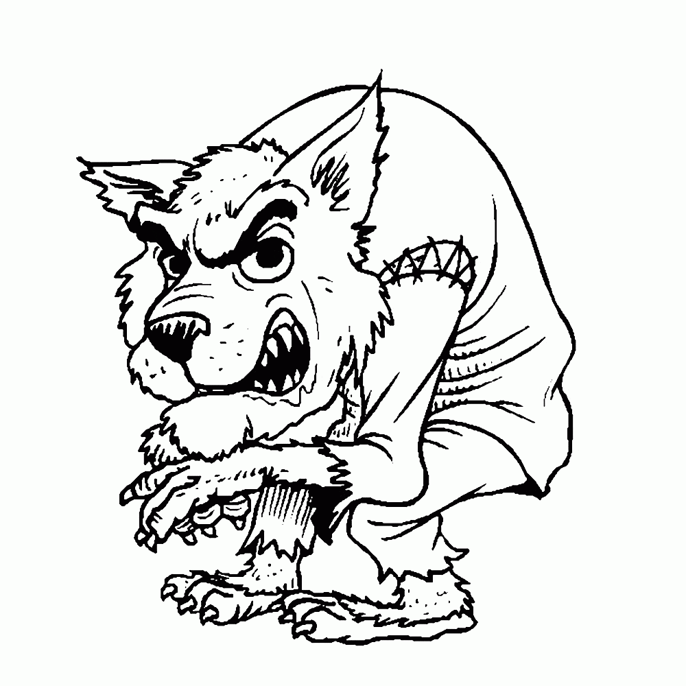Cartoon werewolf