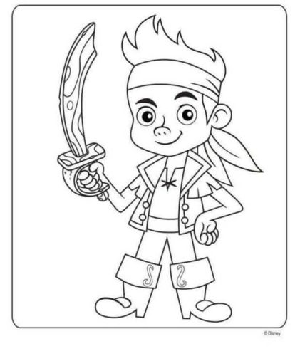 Jack the pirate coloring page