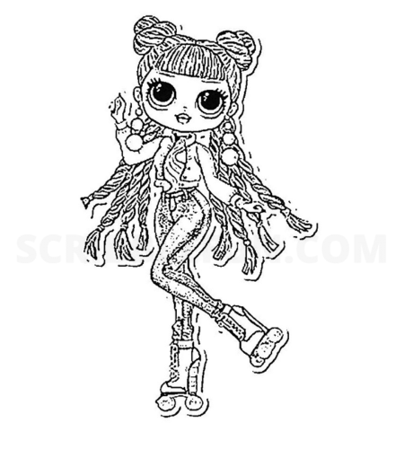 OMG Fashion LOL OMG Doll Coloring Pages - Free Printable Sheets