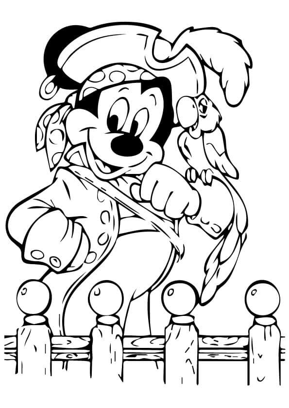 Mickey dressed as a pirate