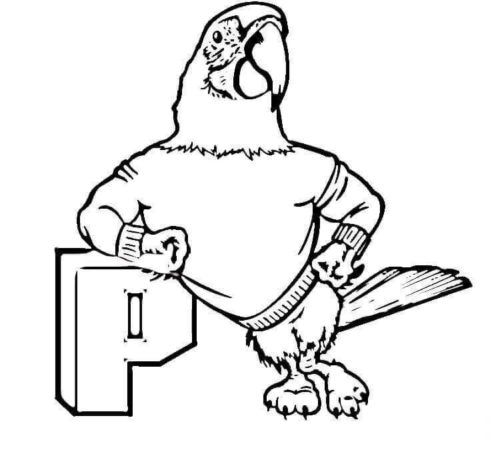 P for Parrot coloring page