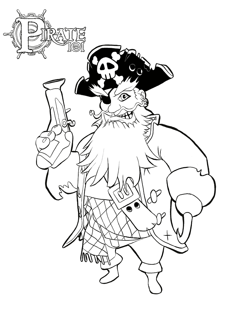 Pirate 101 coloring page