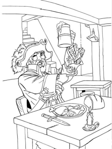 Pirate enjoying his meal