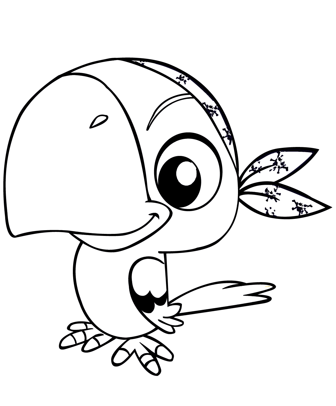 Pirate parrot coloring page