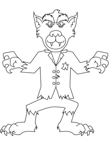 Werewolf coloring pages for kids