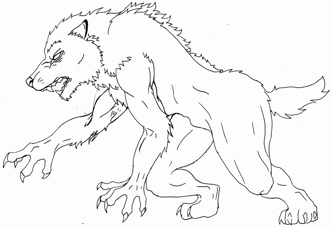 Werewolf coloring sheets