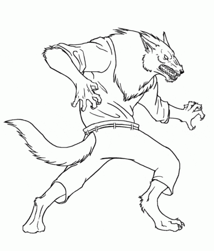 Werewolf on his hunt
