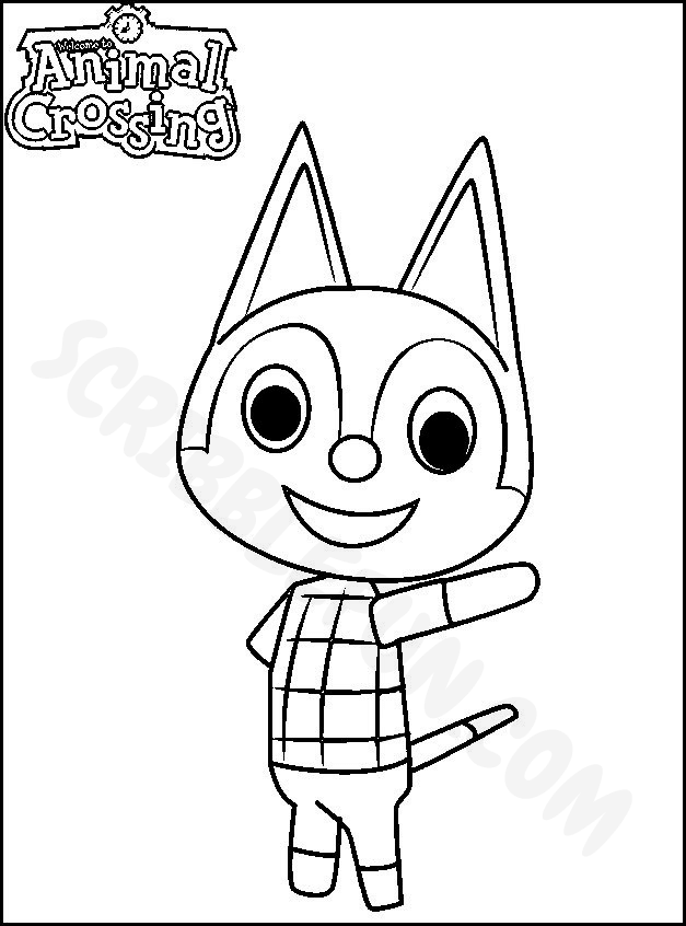 Animal Crossing Rudy coloring page