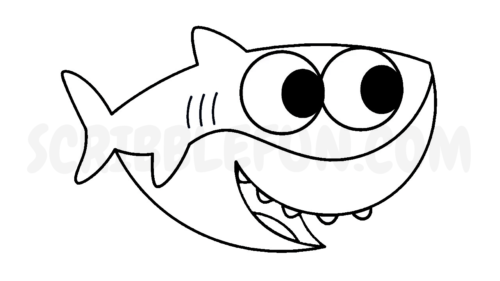 Baby Shark coloring in