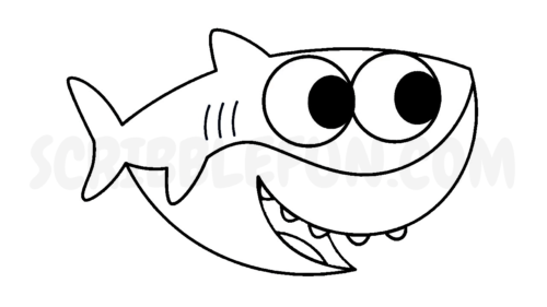 Little ones will love this jumbo coloring book packed with 40 design of coloring fun, starring baby shark, mommy shark, daddy shark, grandma shark, and grandpa. Baby Shark Coloring Pages . 17 Free Baby Shark Coloring Pages Printable