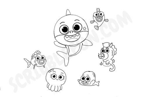 17 Free Baby Shark Coloring Pages Printable 17 Free Baby Shark Coloring Pages Printable