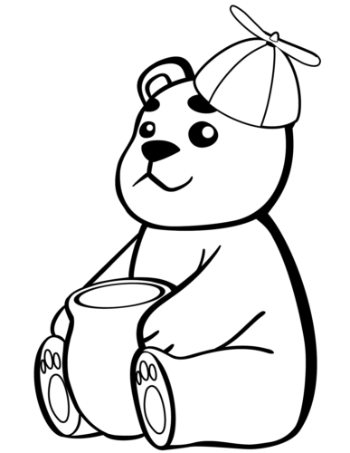 Baby bear coloring page