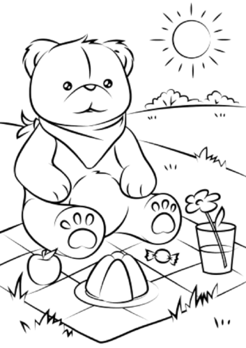 Bear on a picnic