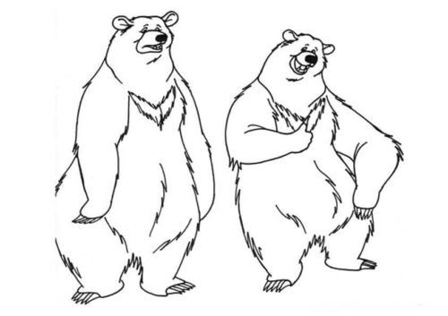Bears coloring pages