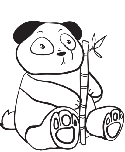 Giant panda coloring pages