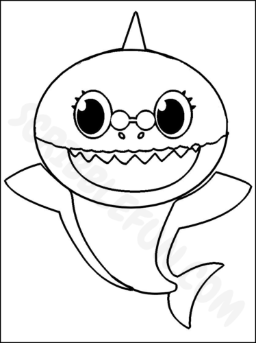 Grandma Shark coloring page Grandma Shark coloring page