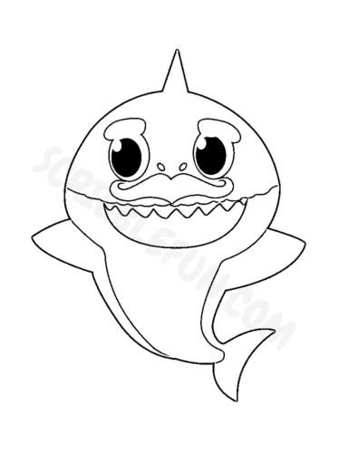 Grandpa Shark coloring page