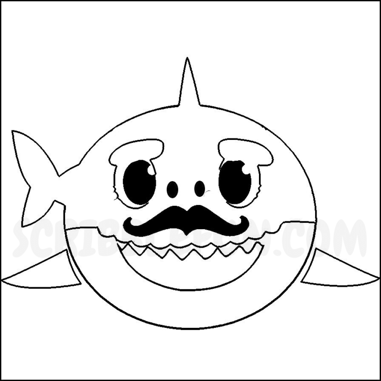 17 Free Baby Shark Coloring Pages Printable