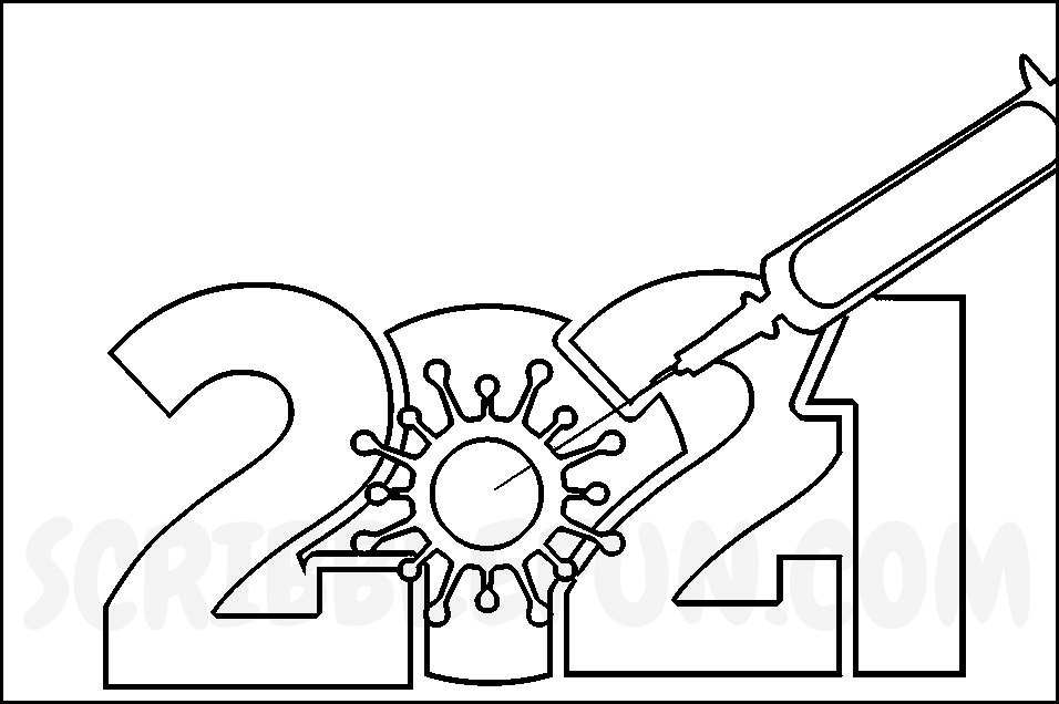 New Year 2021 coloring in