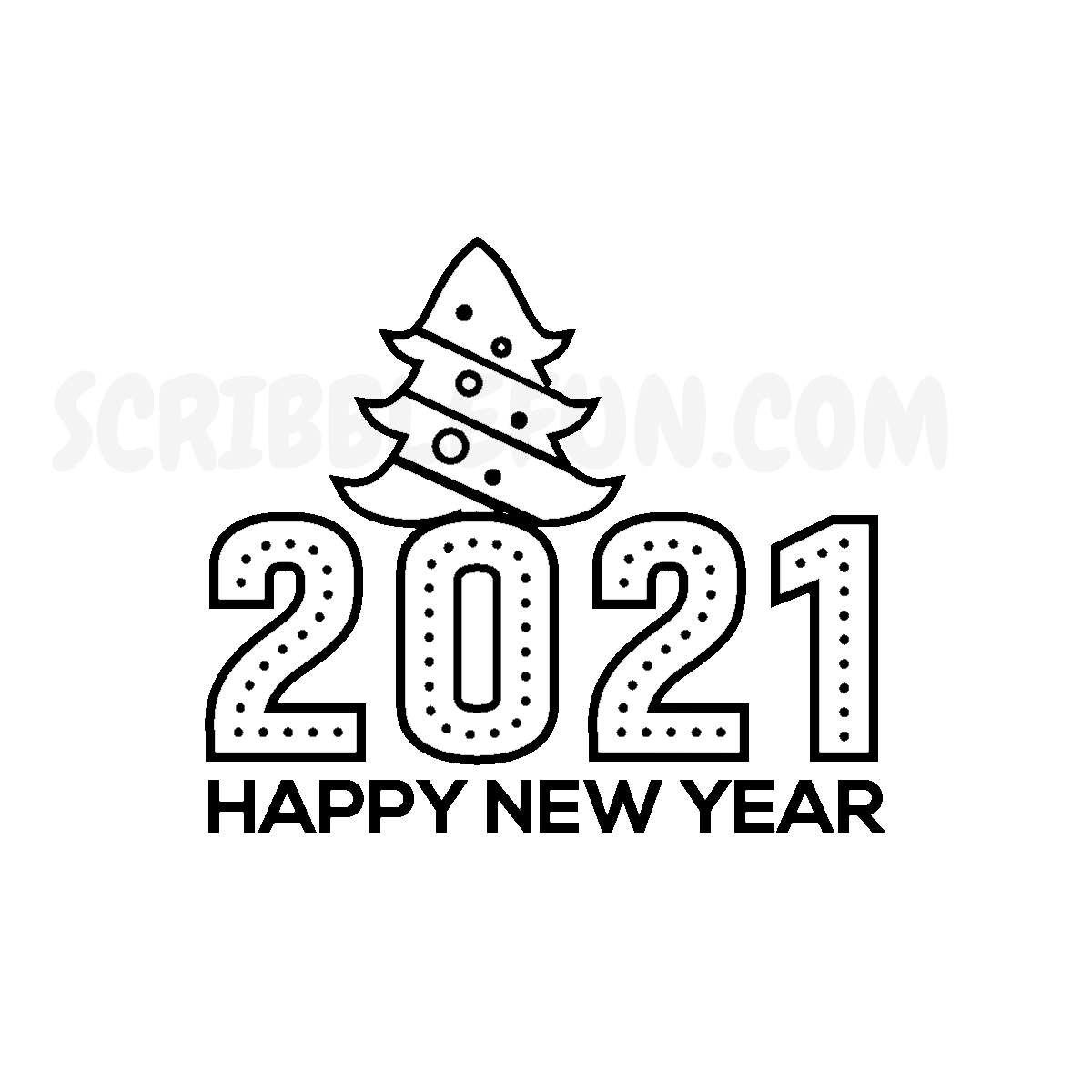 New Year 2021 coloring pages printable
