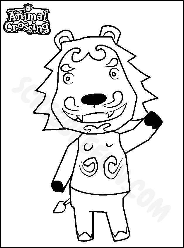 Rory from Animal Crossing coloring pages