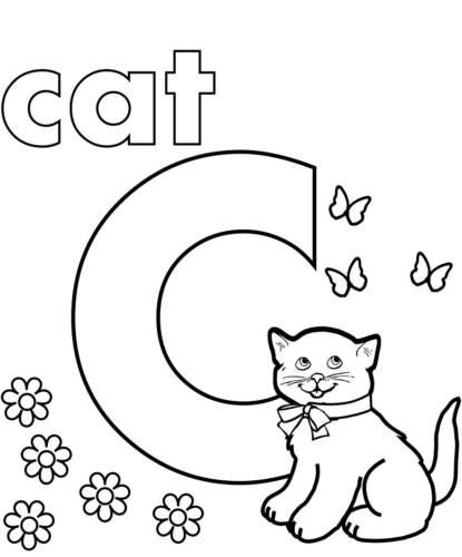 Alphabet C coloring page