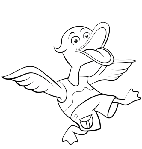 Cute duck coloring pages