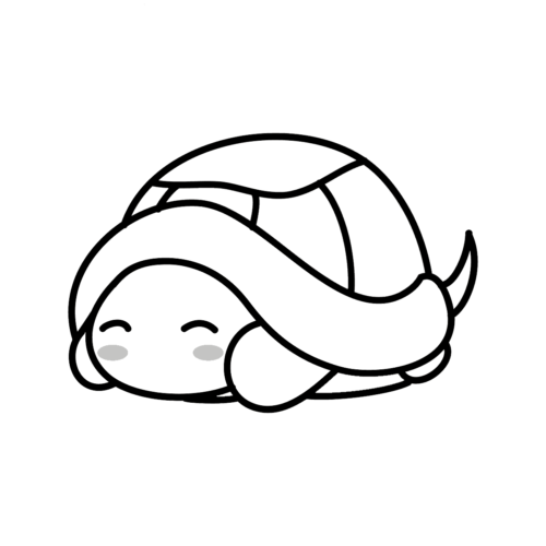 Cute turtle coloring page