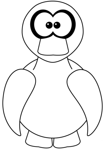 Duck coloring page for kids