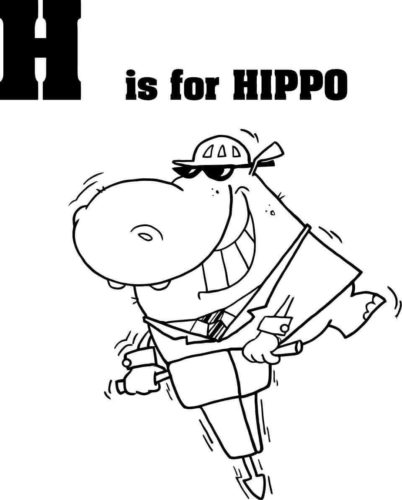 Letter H coloring page