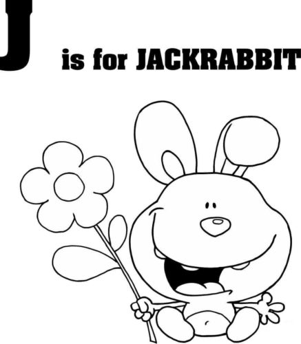 Letter J colouring page