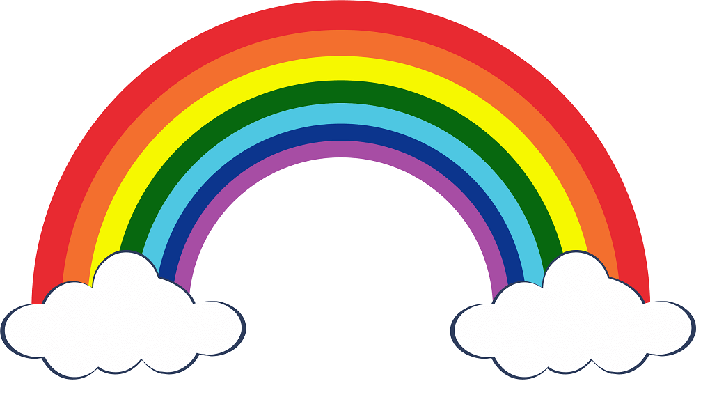 Rainbow Cloud Coloring Pages