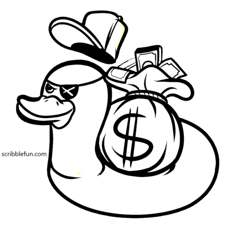 Rubber duck coloring page