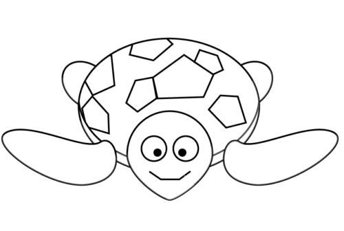 Turtle coloring pages for preschoolers