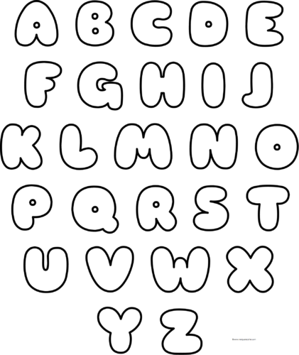 Upper case alphabet coloring pages
