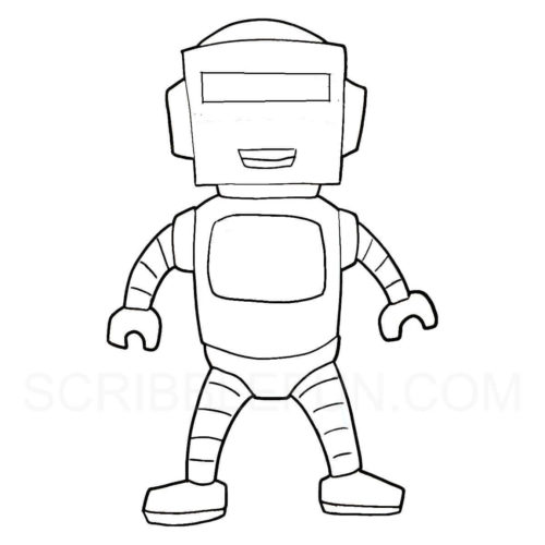 Man dressed as a robot