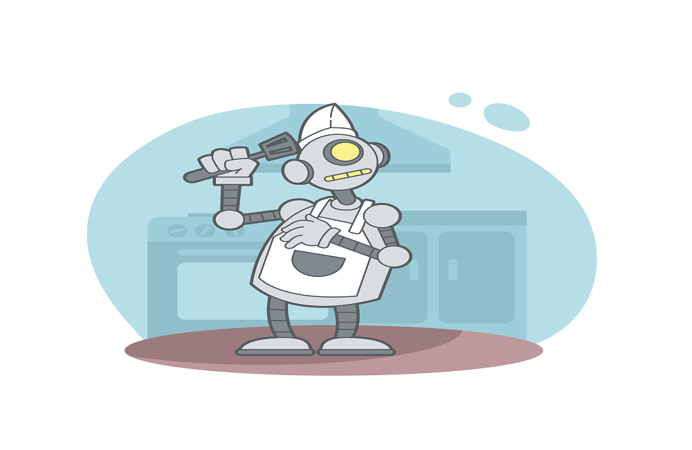 Robot coloring pages for kids