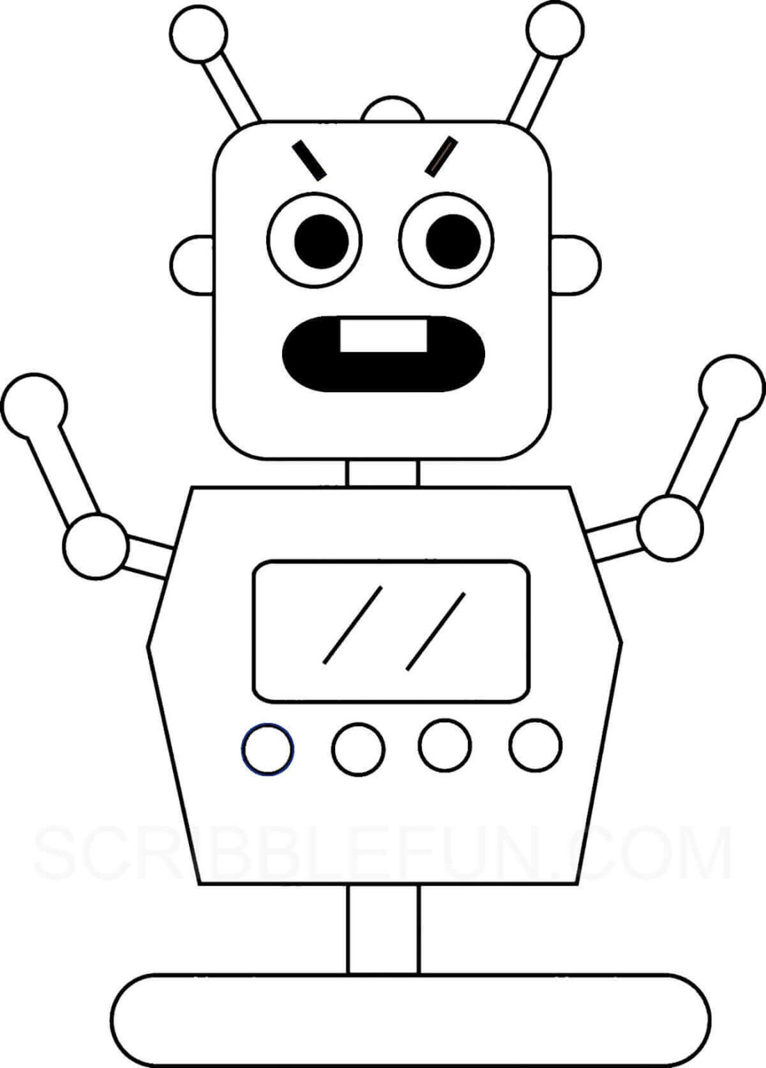 36 Free Robot Coloring Pages Printable
